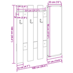Casa si Gradina - Mobilier - Biblioteci si rafturi - Rafturi - Racator de paltoane montat pe perete cu depozitare cu oglinda Lemn vechi - Infinity.ro