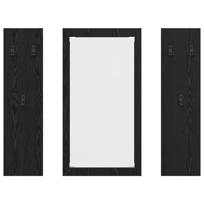 Casa si Gradina - Mobilier - Biblioteci si rafturi - Rafturi - Racator de paltoane montat pe perete cu depozitare cu oglinda Stejar negru - Infinity.ro