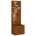 Casa si Gradina - Gradinarit si plante - Plante si ghivece - Ghivece si suporturi - Ghiveci de Gradina cu Panou Decorativ Ruginit 50 x 140 cm - Infinity.ro