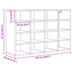 Casa si Gradina - Mobilier - Dulapuri si sifoniere - Dulapuri - Dulap pentru pantofi cu raft Stejar negru 52.5 x 30 x 50 cm - Infinity.ro