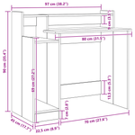 Casa si Gradina - Mobilier - Mese si birouri - Birouri - Birou Stejar negru 97 x 45 x 90 cm Lemn compozit - Infinity.ro