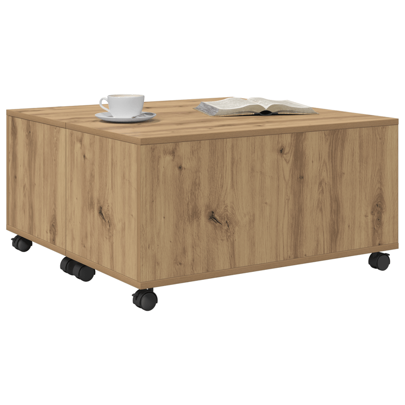 Casa si Gradina - Mobilier - Mese si birouri - Masute de cafea - Masa de cafea stejar artizanal 75 x 75 x 38 cm Lemn compozit - Infinity.ro