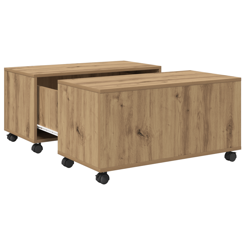 Casa si Gradina - Mobilier - Mese si birouri - Masute de cafea - Masa de cafea stejar artizanal 75 x 75 x 38 cm Lemn compozit - Infinity.ro