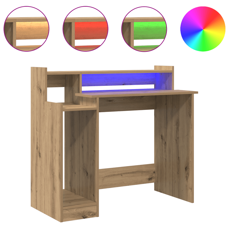 Casa si Gradina - Mobilier - Mese si birouri - Birouri - Birou stejar artizanal 97 x 45 x 90 cm Lemn compozit - Infinity.ro