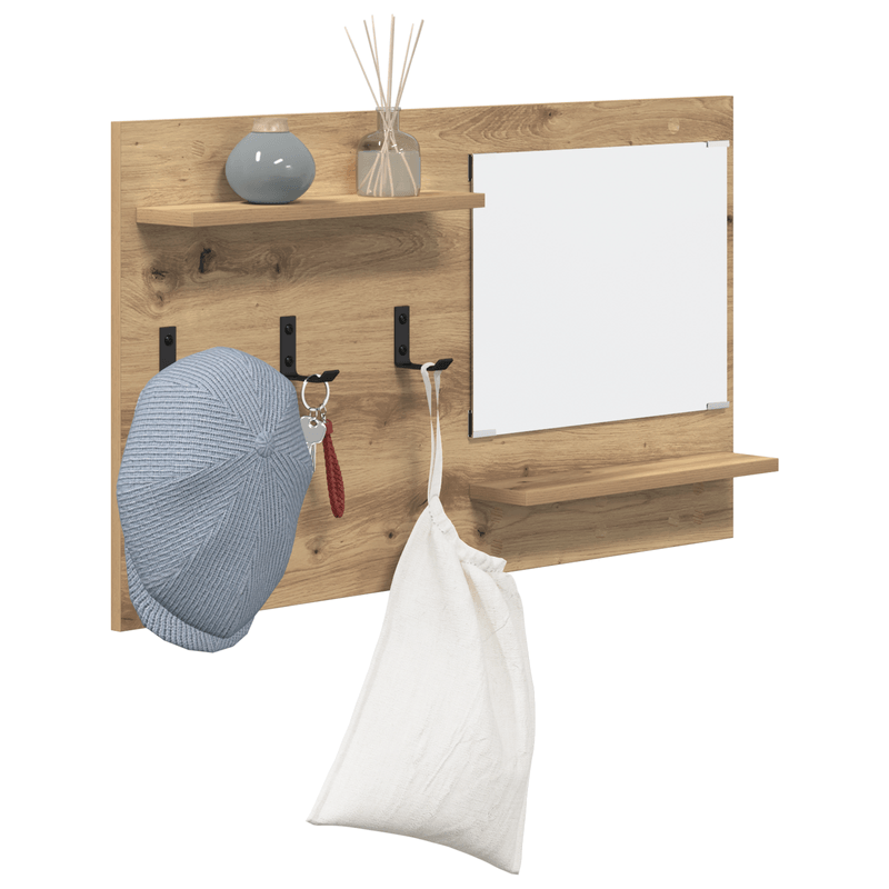 Casa si Gradina - Mobilier - Biblioteci si rafturi - Rafturi - Racator de paltoane montat pe perete cu raft Stejar artisanal - Infinity.ro