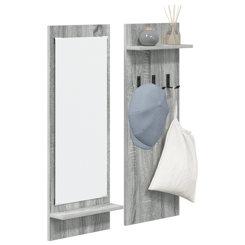 Casa si Gradina - Mobilier - Biblioteci si rafturi - Rafturi - Racator de paltoane montat pe perete Gri sonoma 70 x 10 x 90 cm - Infinity.ro