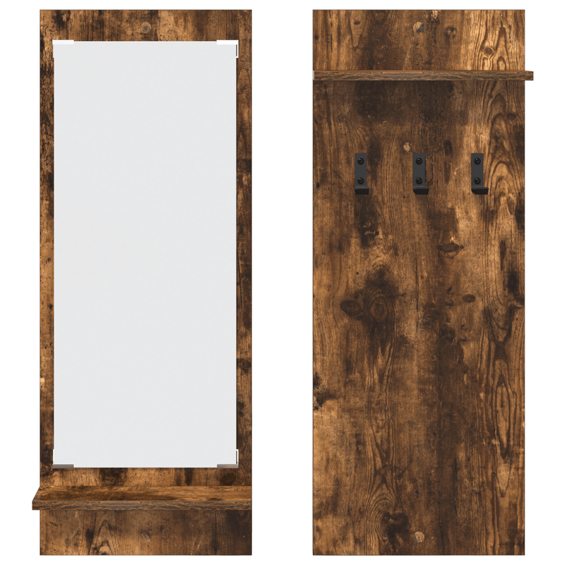 Casa si Gradina - Mobilier - Biblioteci si rafturi - Rafturi - Racator de paltoane montat pe perete cu raft Stejar fumuriu - Infinity.ro