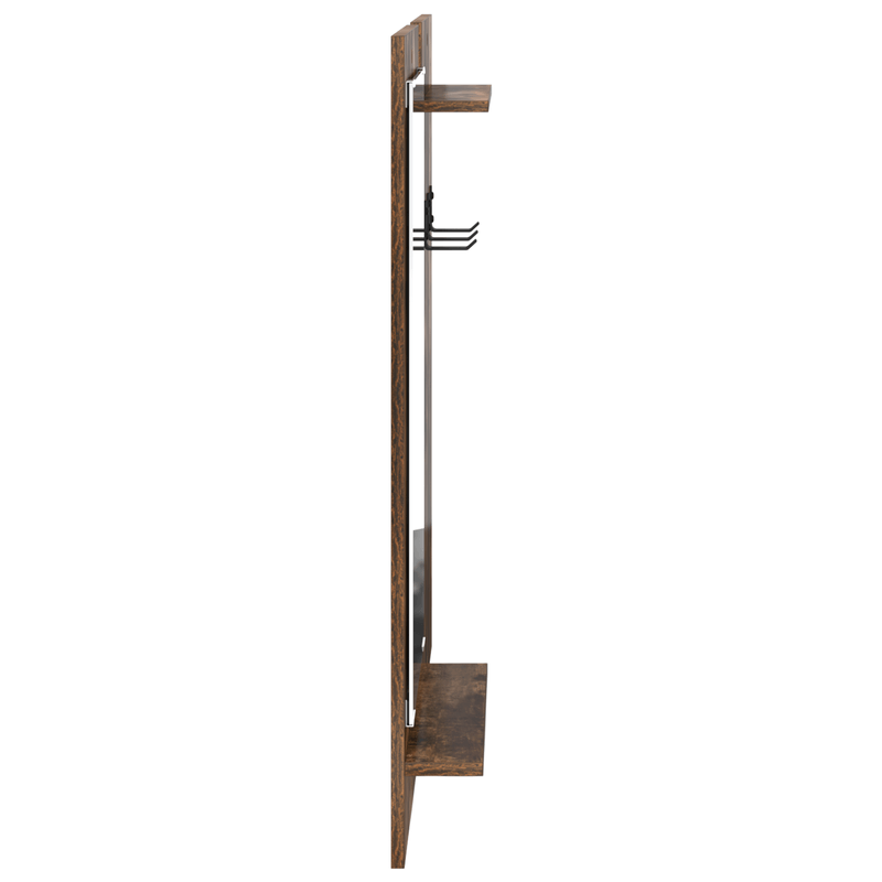 Casa si Gradina - Mobilier - Biblioteci si rafturi - Rafturi - Racator de paltoane montat pe perete cu raft Stejar fumuriu - Infinity.ro