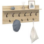 Casa si Gradina - Mobilier - Biblioteci si rafturi - Rafturi - Racator de paltoane montat pe perete cu raft Stejar sonoma - Infinity.ro