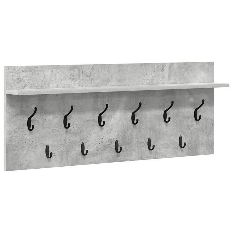 Casa si Gradina - Mobilier - Biblioteci si rafturi - Rafturi - Racator de paltoane montat pe perete Gri beton 100 x 40 x 12 cm - Infinity.ro