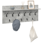 Casa si Gradina - Mobilier - Biblioteci si rafturi - Rafturi - Racator de paltoane montat pe perete Gri beton 100 x 40 x 12 cm - Infinity.ro