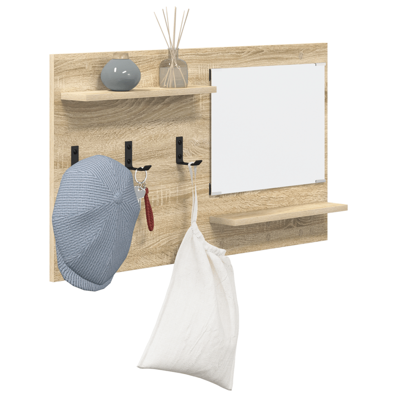 Casa si Gradina - Mobilier - Biblioteci si rafturi - Rafturi - Racator de paltoane montat pe perete Sonoma oak 90 x 10 x 50 cm - Infinity.ro