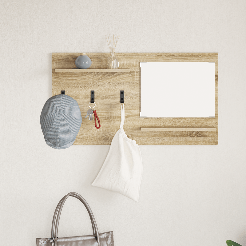 Casa si Gradina - Mobilier - Biblioteci si rafturi - Rafturi - Racator de paltoane montat pe perete Sonoma oak 90 x 10 x 50 cm - Infinity.ro