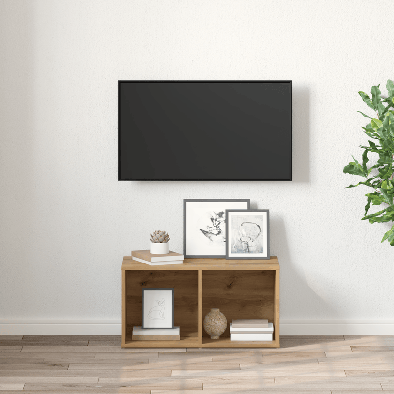 Casa si Gradina - Mobilier - Comode si corpuri - Comode - Cabinet TV cu depozitare stejar artizanal Lemn compozit - Infinity.ro