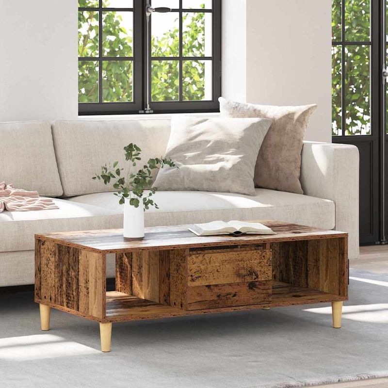 Casa si Gradina - Mobilier - Mese si birouri - Masute de cafea - cu depozitare cu usa Lemn vechi 103.5 x 60 x 35 cm Lemn compozit - Infinity.ro