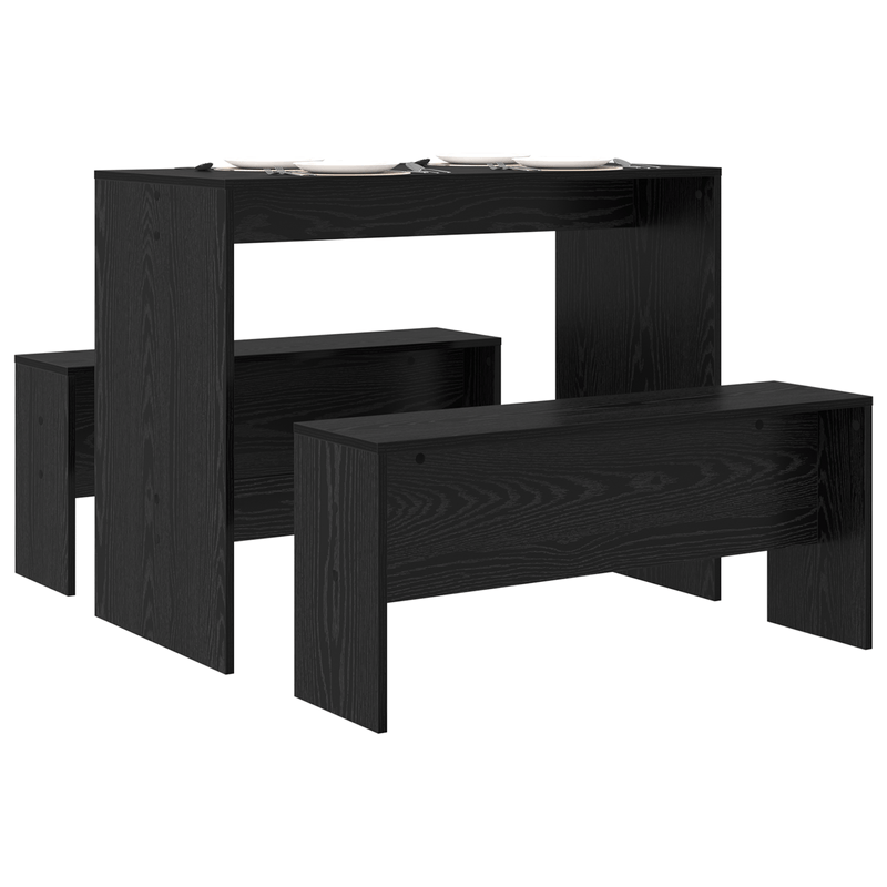 Casa si Gradina - Mobilier - Seturi de mobilier - Seturi bucatarie - Set de dining 2 pcs Stejar negru 97 x 47 x 75 cm Lemn compozit - Infinity.ro