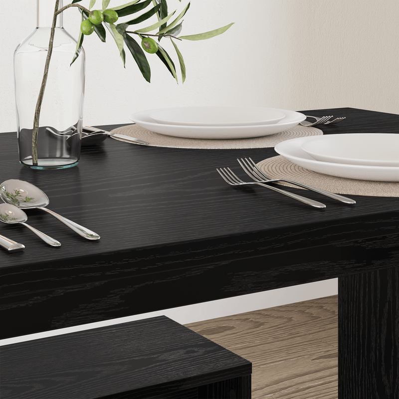 Casa si Gradina - Mobilier - Seturi de mobilier - Seturi bucatarie - Set de dining 2 pcs Stejar negru 97 x 47 x 75 cm Lemn compozit - Infinity.ro