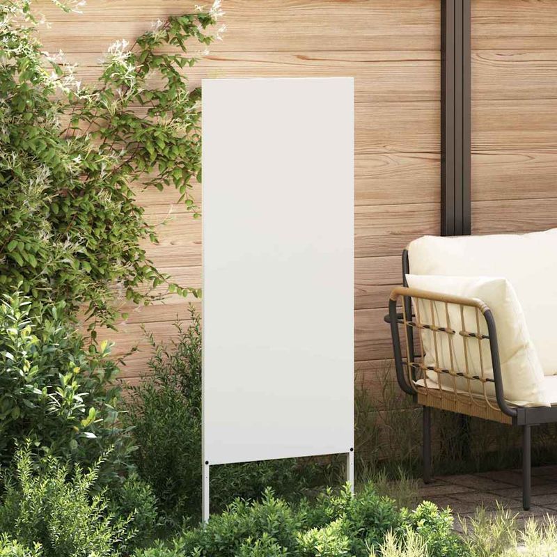 Casa si Gradina - Gradina si terasa - Decoratiuni exterior - Ornamente gradina - Panou Decorativ de Gradina Alb 50 x 140 cm Otel laminat la rece - Infinity.ro