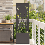 Casa si Gradina - Gradinarit si plante - Plante si ghivece - Ghivece si suporturi - Ghiveci de Gradina cu Panou Decorativ Negru 50 x 140 cm - Infinity.ro