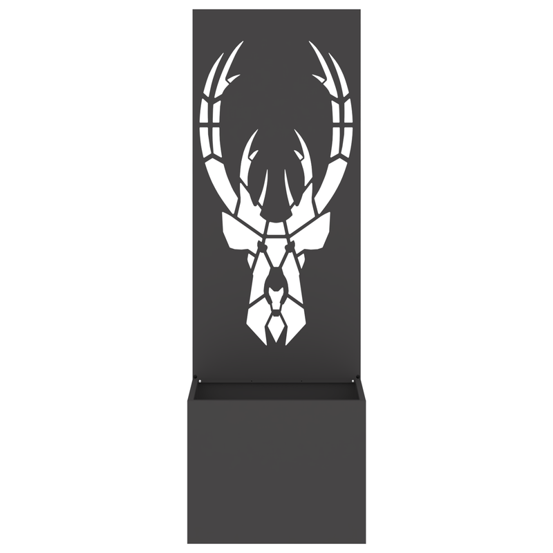 Casa si Gradina - Gradinarit si plante - Plante si ghivece - Ghivece si suporturi - Ghiveci de Gradina cu Panou Decorativ Negru 50 x 140 cm - Infinity.ro