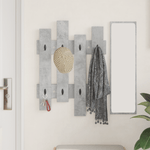 Casa si Gradina - Mobilier - Biblioteci si rafturi - Rafturi - Racator de paltoane montat pe perete Gri Betonal 60 x 3 x 82 cm - Infinity.ro