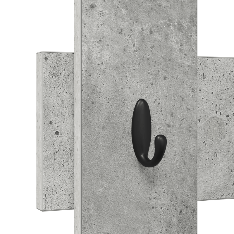 Casa si Gradina - Mobilier - Biblioteci si rafturi - Rafturi - Racator de paltoane montat pe perete Gri Betonal 60 x 3 x 82 cm - Infinity.ro