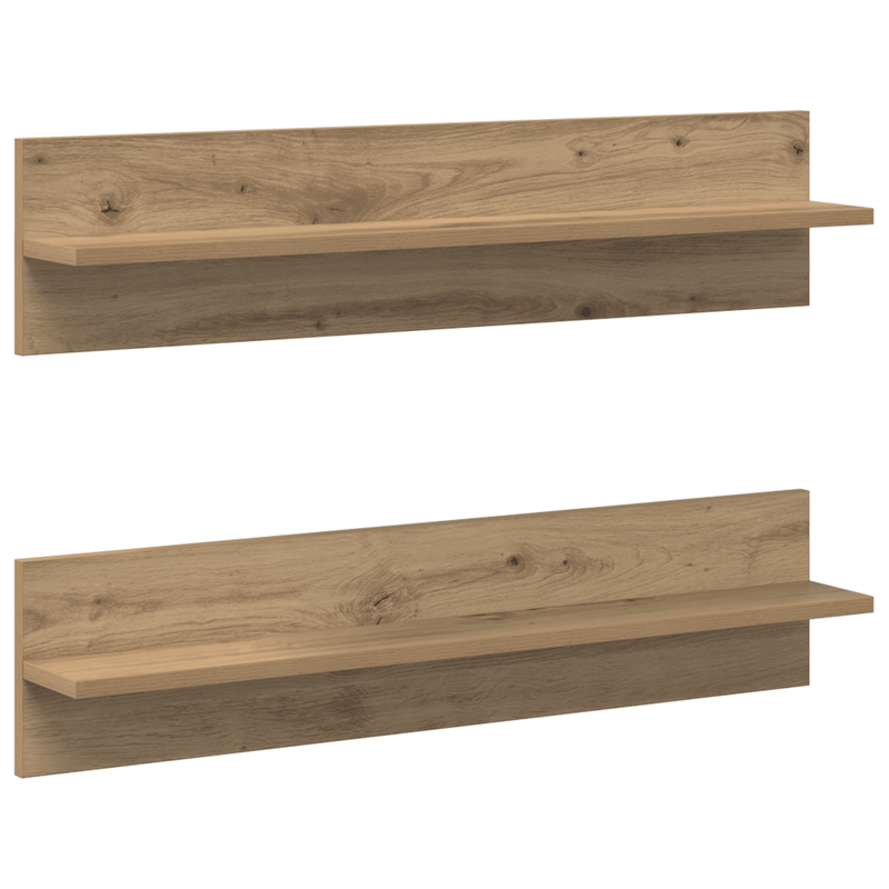 Casa si Gradina - Mobilier - Biblioteci si rafturi - Rafturi - Semele de perete 2 pcs Stejar artisanal 80 x 11.5 x 18 cm - Infinity.ro