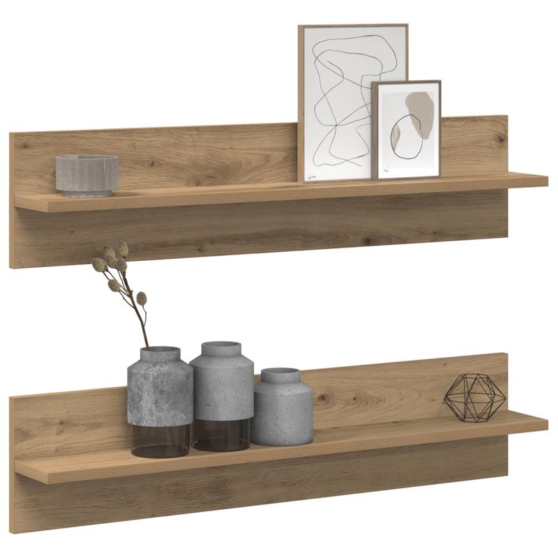 Casa si Gradina - Mobilier - Biblioteci si rafturi - Rafturi - Semele de perete 2 pcs Stejar artisanal 80 x 11.5 x 18 cm - Infinity.ro