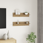 Casa si Gradina - Mobilier - Biblioteci si rafturi - Rafturi - Semele de perete 2 pcs Stejar artisanal 80 x 11.5 x 18 cm - Infinity.ro