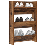 Casa si Gradina - Mobilier - Organizare si depozitare - Organizator incaltaminte - Dulapuri pentru pantofi de perete Lemn vechi 60 x 18 x 60 cm - Infinity.ro