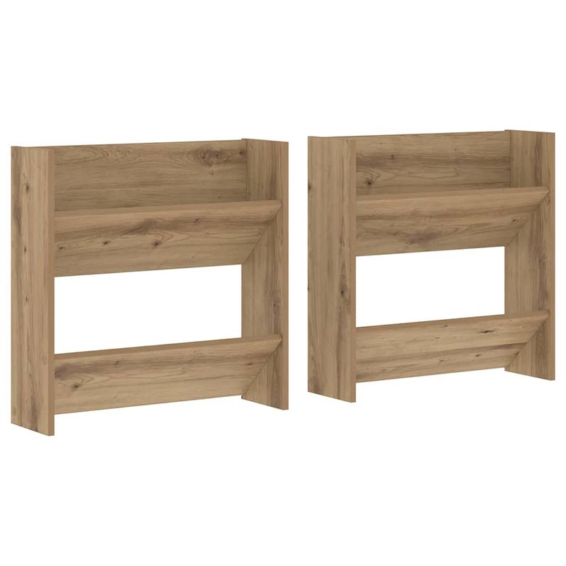 Casa si Gradina - Mobilier - Organizare si depozitare - Organizator incaltaminte - Dulapuri pentru pantofi de perete 2 pcs stejar artizanal - Infinity.ro