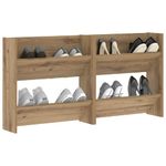 Casa si Gradina - Mobilier - Organizare si depozitare - Organizator incaltaminte - Dulapuri pentru pantofi de perete 2 pcs stejar artizanal - Infinity.ro