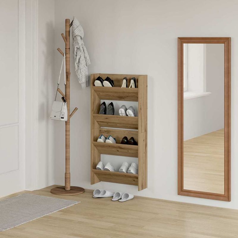 Casa si Gradina - Mobilier - Organizare si depozitare - Organizator incaltaminte - Dulapuri pentru pantofi de perete 2 pcs stejar artizanal - Infinity.ro