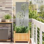 Casa si Gradina - Gradina si terasa - Decoratiuni exterior - Ornamente gradina - Panou Decorativ de Gradina Argintiu 50 x 140 cm Otel galvanizat - Infinity.ro