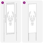 Casa si Gradina - Gradina si terasa - Decoratiuni exterior - Ornamente gradina - Panou Decorativ de Gradina Negru 32 x 140 cm - Infinity.ro