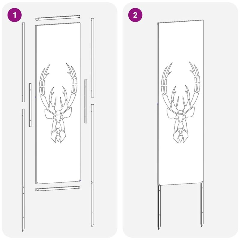 Casa si Gradina - Gradina si terasa - Decoratiuni exterior - Ornamente gradina - Panou Decorativ de Gradina Negru 32 x 140 cm - Infinity.ro