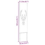 Casa si Gradina - Gradina si terasa - Decoratiuni exterior - Ornamente gradina - Panou Decorativ de Gradina Negru 32 x 140 cm - Infinity.ro