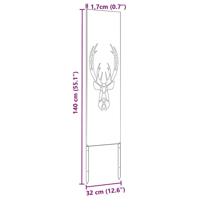 Casa si Gradina - Gradina si terasa - Decoratiuni exterior - Ornamente gradina - Panou Decorativ de Gradina Negru 32 x 140 cm - Infinity.ro