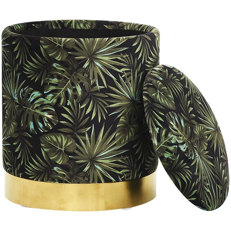 Casa si Gradina - Mobilier - Scaune si fotolii - Tabureti - Taburet depozitare rotund, multicolor, material textil 31 x 37 cm - Infinity.ro