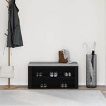 Casa si Gradina - Mobilier - Organizare si depozitare - Organizator incaltaminte - Banca pentru pantofi, stejar negru, 100x35x45 cm, lemn stratificat - Infinity.ro