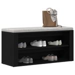 Casa si Gradina - Mobilier - Organizare si depozitare - Organizator incaltaminte - Banca pentru pantofi, stejar negru, 100x35x45 cm, lemn stratificat - Infinity.ro