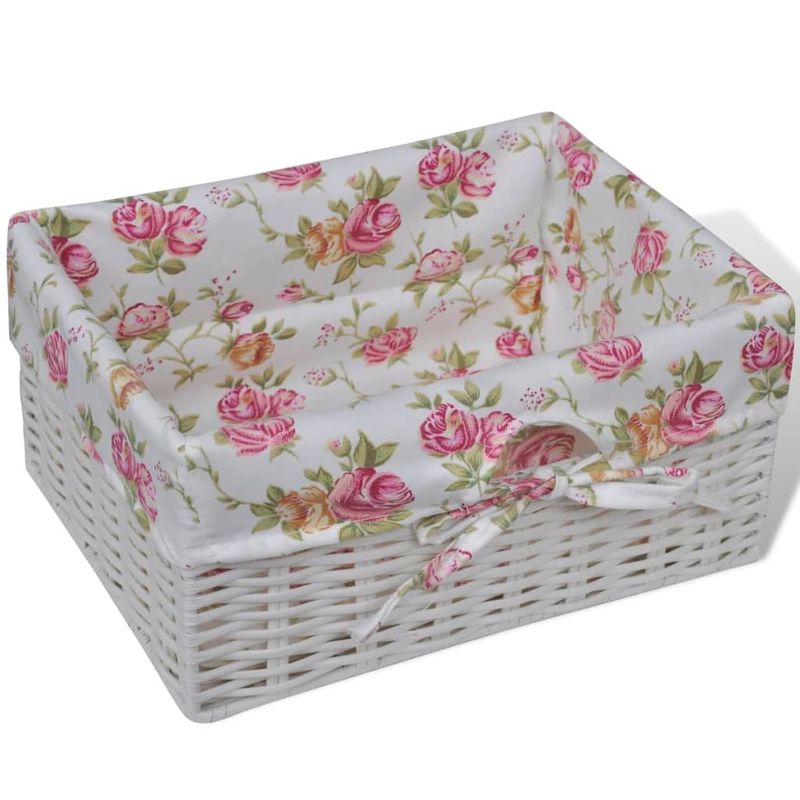 Casa si Gradina - Mobilier - Dulapuri si sifoniere - Dulapuri - Dulap cu 1 sertar si 2 cosuri, alb, lemn de paulownia - Infinity.ro