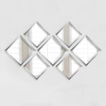 Casa si Gradina - Decoratiuni - Oglinzi - Set oglinzi, Wallxpert, sticla, rama plastic laminat, argintiu, 24x24 cm, 7 bucati - Infinity.ro