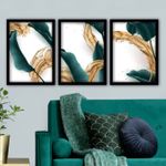 Casa si Gradina - Decoratiuni - Tablouri - Tablou decorativ cu rama, Wallxpert, mdf, multicolor, 35x45 cm, set 3 bucati, 364LUL1314 - Infinity.ro