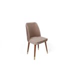 Casa si Gradina - Mobilier - Scaune si fotolii - Scaune - Set scaune, Hanah Home, catifea, bej, nuc, auriu, 50x49x90 cm, 2 bucati - Infinity.ro