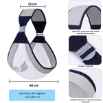Jucarii, Copii si Bebe - Carucioare si articole de transport - Marsupii si hamuri bebe - Marsupiu ergonomic reglabil pentru bebelusi, din tesatura moale de bumbac, respirabil, varsta recomandata 0+, gri - Infinity.ro
