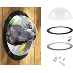 Petshop - Accesorii petshop - Culcusuri si custi - Usi animale - Hublou geam rotund pentru gard, casa de joaca, cusca, potrivit pentru Copii, Caini si Pisici, Ø31cm, Transparent - Infinity.ro