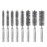 Casa si Gradina - Constructii - Scule electrice si accesorii - Accesorii polizare si slefuire - Set 8 perii prindere hexagonala pentru bormasina,alezare,curatare,slefuire si lustruire,indepartarea vopselei si ruginii - Infinity.ro