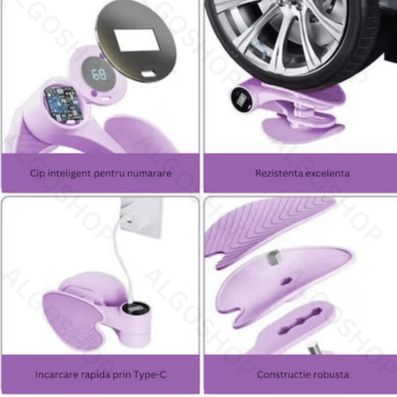 Ingrijire personala si Cosmetice - Aparate & accesorii ingrijire personala - Aparate cosmetice - Aparate intretinere si ingrijire corporala - Dispozitiv Hip Trainer, pentru podeaua pelvina, solduri, picioare, coapse, fese, maini si spate, postpartum, violet - Infinity.ro