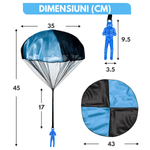 Jucarii, Copii si Bebe - Jucarii si jocuri - Jucarii de exterior - Zmeie si jucarii zburatoare - Set 4 Soldati de Jucarie cu Parasuta, Figurina Tip Parasutist de Aruncat, Multicolor - Infinity.ro